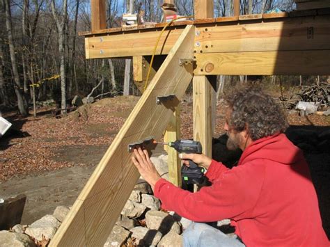 bracketed stairs for deck